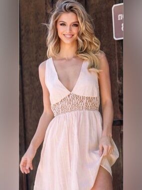 🌸New Romantic Feminine Lace Detail Boho Pretty Women's Summer Cute Dress🌸